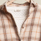 Oversize Plaid Shirt Jacket with Raw Hem