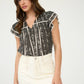 Jodie Ruffle Sleeve Top