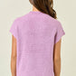Lilac Drop Shoulder Mock Neck Sweater Top