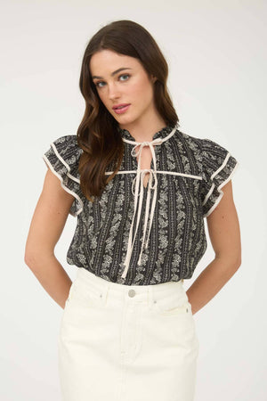 Jodie Ruffle Sleeve Top