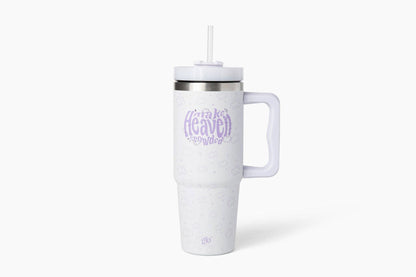 Make Heaven Crowded All Over Stainless Steel 30oz Tumbler With Handle