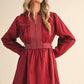 Thankful Red Detailed Dress