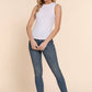 Sleeveless Crew Neck Rib Knit Top