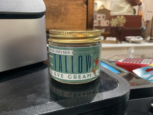 Coffee Bean Infused Tallow Eye Cream, Grass Fed Beef Tallow