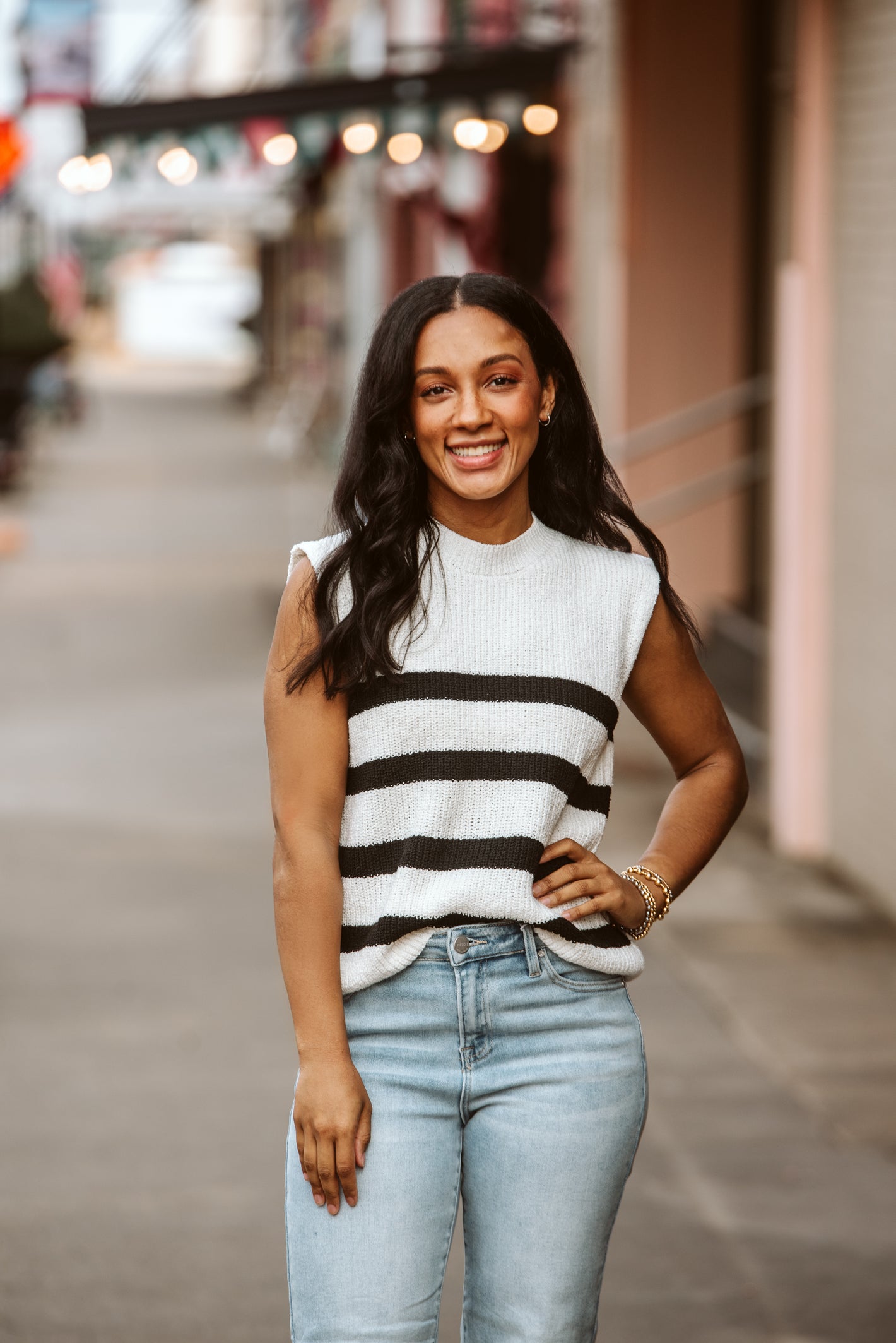 Classic Striped Sweater Top