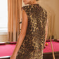 Washed Leopard Printed Vest