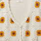 Sunshine Sunflower Embroidered Vest
