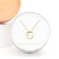 Iris Mother-of-Pearl Necklace-  Circular Pendant Gold Plated Chain Necklace