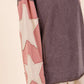 STAR PATCH LONG SLEEVE COLORBLOCK TOP