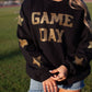 Black & gold full glitter game day sweatshirt