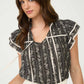 Jodie Ruffle Sleeve Top