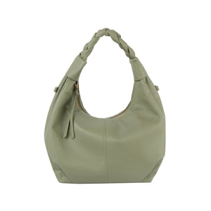 Braided Handle Hobo Bag
