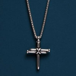 Stainless Steel Nail Cross Necklace for Men