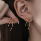 Gold Wire Bow Earrings