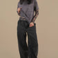 Mineral Washed Knit Top with Pocket