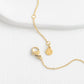 Iris Mother-of-Pearl Necklace-  Circular Pendant Gold Plated Chain Necklace