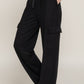 Waistband Drawstring Side Pocket Knit Corduroy Long Pants