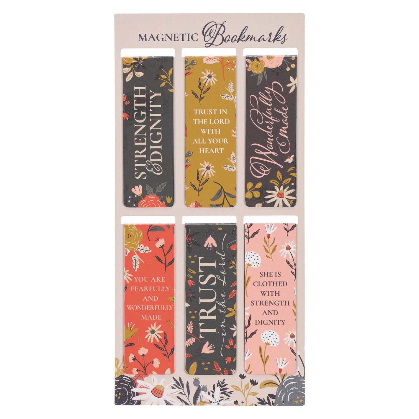 Warm Florals Magnetic Bookmark