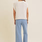 Light Blue Linen Blend Crop Pant