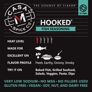 Hooked® Fish Seasoning - Plastic Shaker