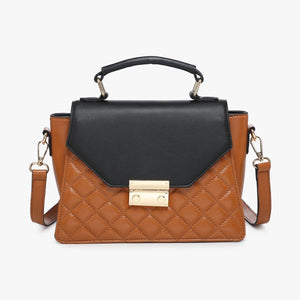 Lou Square Quilted Crossbody w/ Push Lock