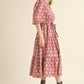 Sweetheart Lace Trim Midi Dress