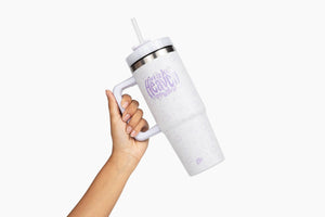 Make Heaven Crowded All Over Stainless Steel 30oz Tumbler With Handle