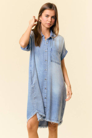 Make Me Fall Tencel Denim Dress