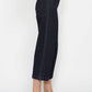 High Waisted Side Seam Braid Detail Crop Wide