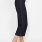 High Waisted Side Seam Braid Detail Crop Wide