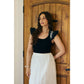 SALE Embroidered Flutter Sleeve Top