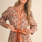 Floral Button Down Midi Dress