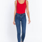 Sleeveless Double Scoop Neck Cotton Spandex