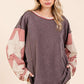 STAR PATCH LONG SLEEVE COLORBLOCK TOP
