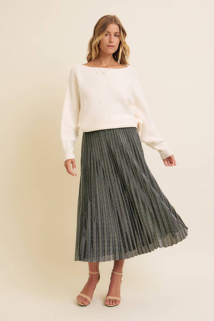 Sparkling Pleated Skirt