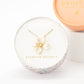Hope in Bloom Necklace in Tuscan Tan- 14K Gold Plated and Enamel Floral Pendant Necklace