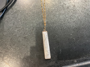 White Marbled Pendant