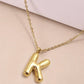 Initial Necklace Gold
