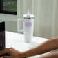 Make Heaven Crowded All Over Stainless Steel 30oz Tumbler With Handle