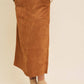 SALE Super Soft Suede Midi Skirt