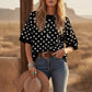 Oversized Polka Dot Sweater Top