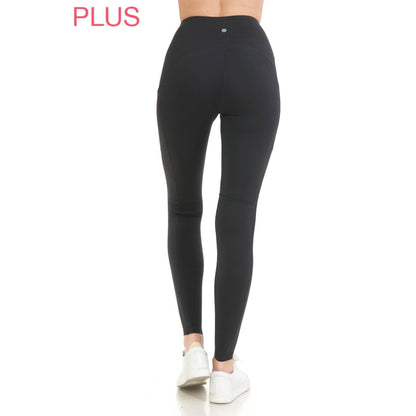 Plus Size Premium High Waist Solid Activewear Leggings