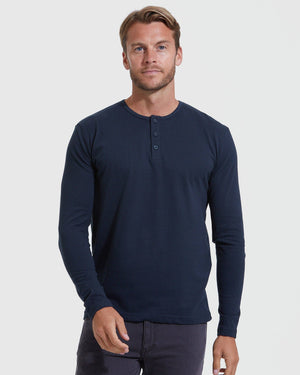 Long Sleeve Henley | Navy