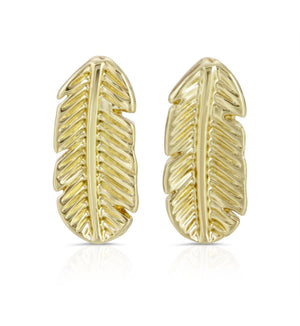 New Moon Gold Earrings - NATURAL BEAUTY/LEAF