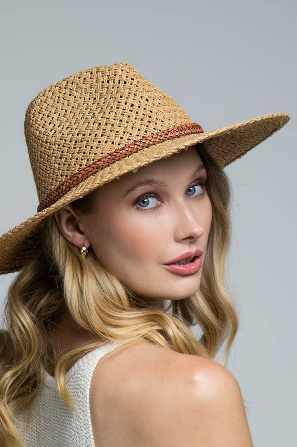 Panama with Braid Trim
