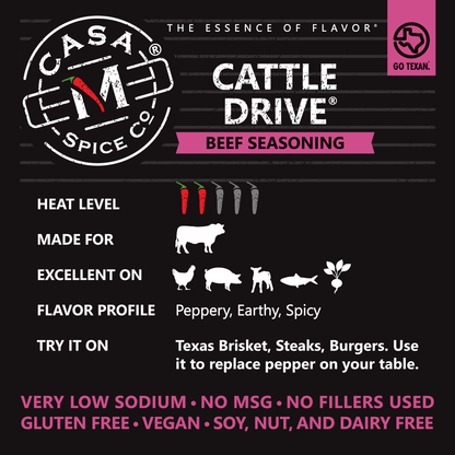 Cattle Drive® Beef Seasoning - Plastic Shaker