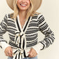 Lovely Bow Striped Sweater