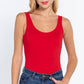 Sleeveless Double Scoop Neck Cotton Spandex