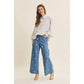 Embroidered Cotton Wide Leg Pants