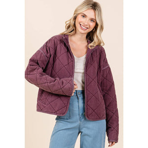 Mineral Wash Quilted Cotton Jacket